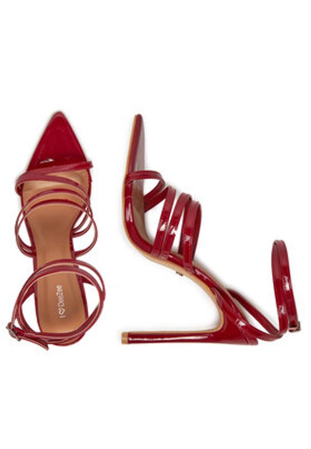 DeeZee Sandały YC7562-S-LP1 Czerwony. Kolor: czerwony. Materiał: skóra