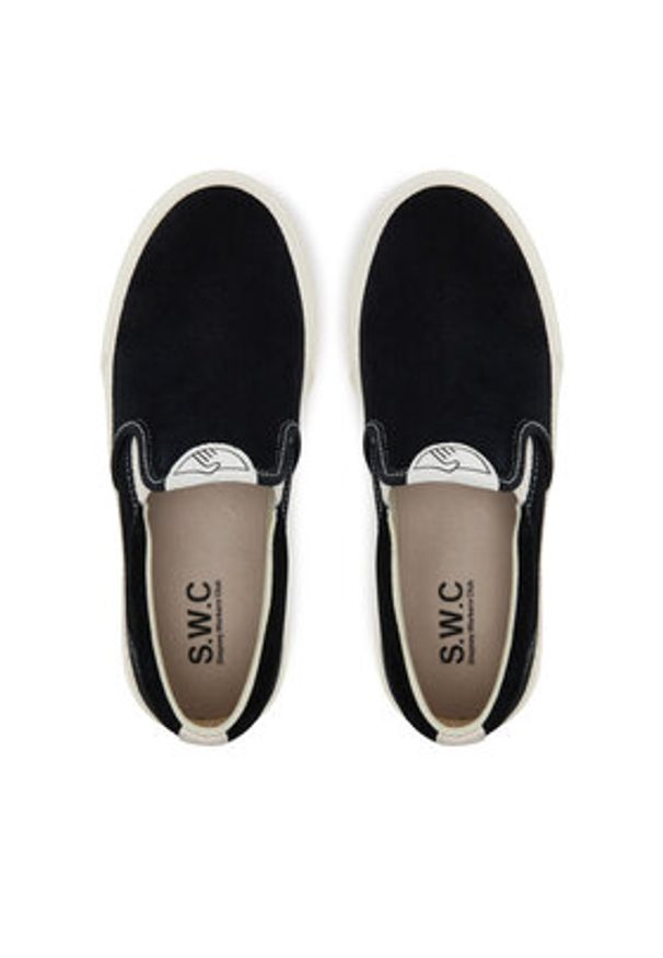 S.W.C Stepney Workers Club Tenisówki Lister YA03014 Czarny. Kolor: czarny. Materiał: skóra, zamsz