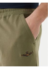 Aeronautica Militare Spodnie dresowe 261PF1008UF00674 Zielony Regular Fit. Kolor: zielony. Materiał: bawełna #4