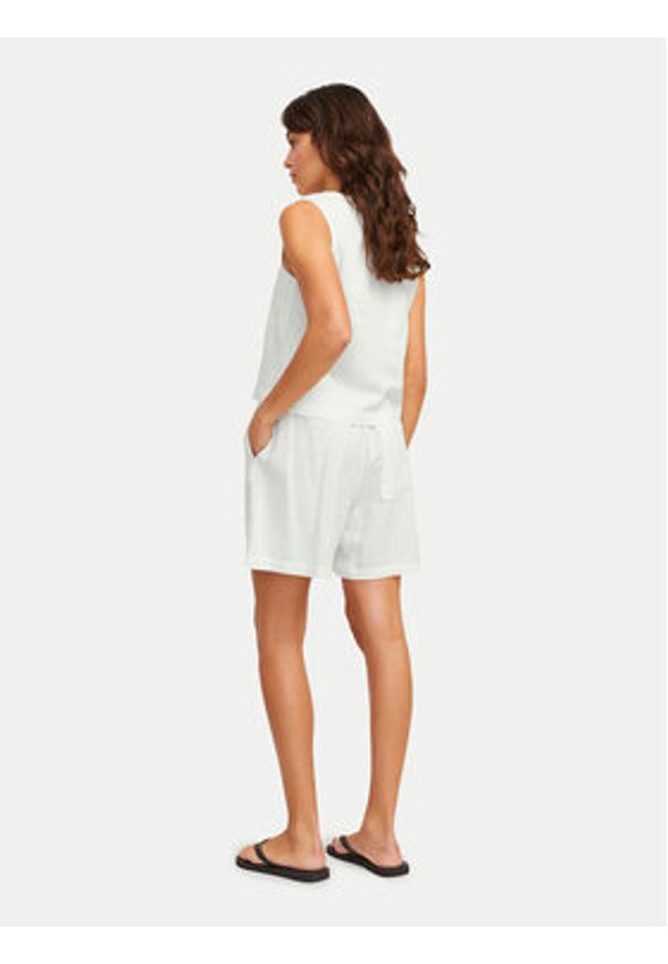 JJXX Top Breeze 12269734 Biały Relaxed Fit. Kolor: biały. Materiał: len