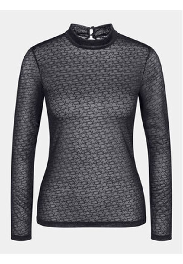 Triumph Bluzka Triumph Signature Sheer Shirt 10216862 Czarny Slim Fit. Kolor: czarny. Materiał: syntetyk