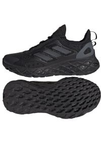 Adidas - Buty do biegania adidas Web Boost Jr HQ4210 czarne. Zapięcie: sznurówki. Kolor: czarny. Materiał: materiał, syntetyk, guma. Szerokość cholewki: normalna #7