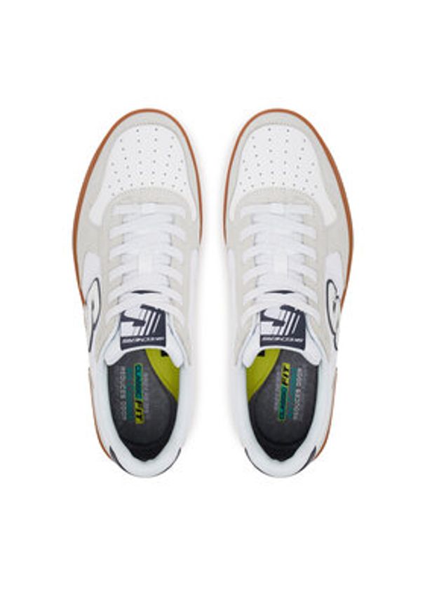 skechers - Skechers Sneakersy New Wave Cup-Calven 210961/OFWT Biały. Kolor: biały. Materiał: skóra