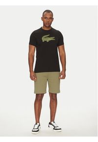 Lacoste T-Shirt TH2042 Czarny Regular Fit. Kolor: czarny. Materiał: bawełna, syntetyk