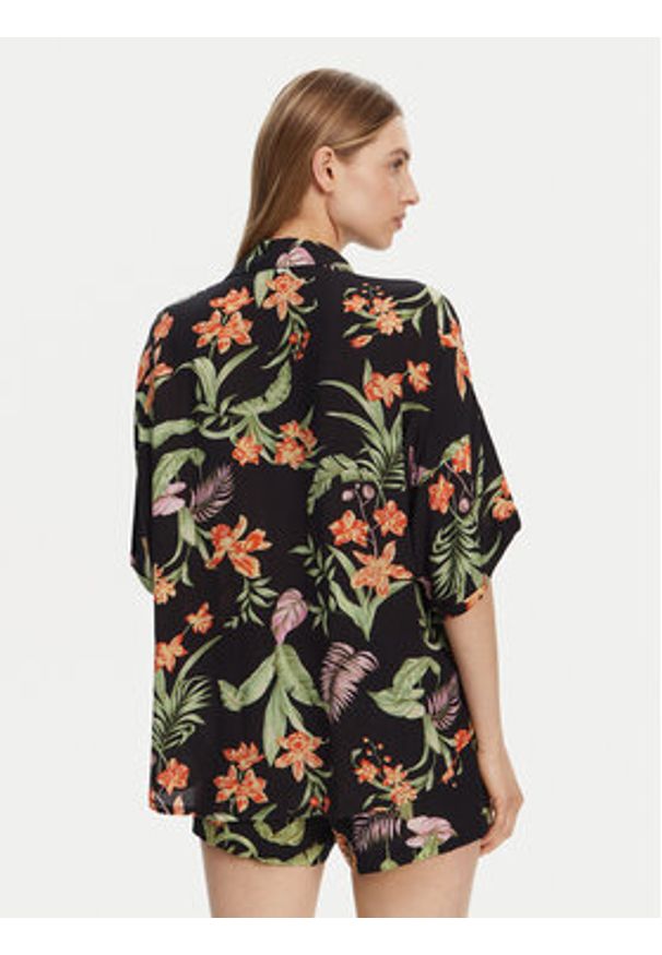 Roxy Koszula ERJWT03680 Czarny Relaxed Fit. Kolor: czarny. Materiał: wiskoza