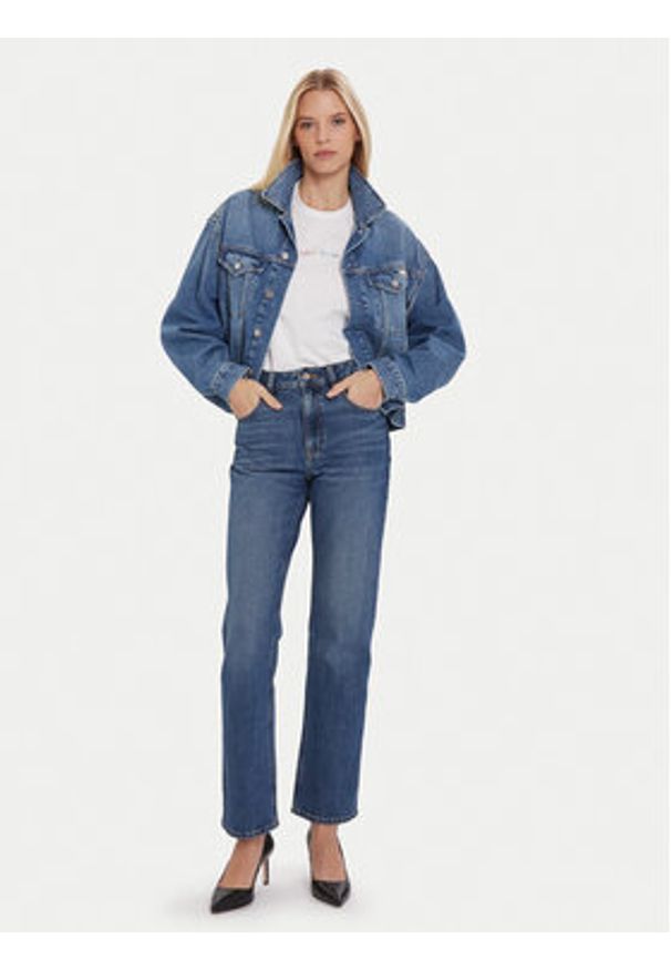 Calvin Klein Jeans Jeansy LV047D743G Niebieski Straight Fit. Kolor: niebieski