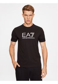 EA7 Emporio Armani T-Shirt 6RPT37 PJ3BZ 1200 Czarny Regular Fit. Kolor: czarny. Materiał: bawełna