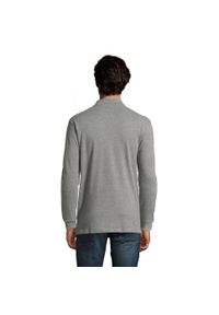 SOL'S - Koszulka Polo Z Długim Rękawem Unisex Star Plain Dla Dorosłych. Typ kołnierza: polo. Kolor: szary. Długość rękawa: długi rękaw. Długość: długie