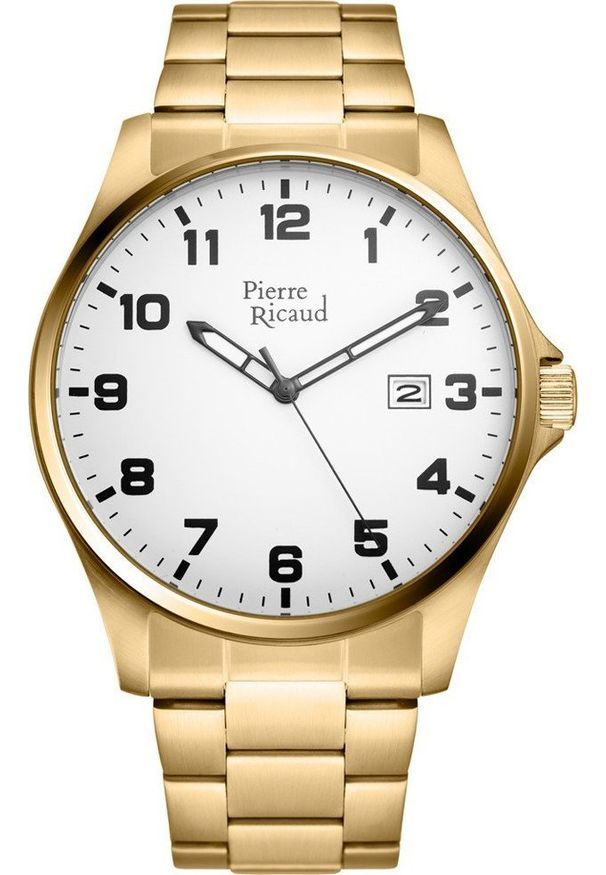 Zegarek Pierre Ricaud Zegarek męski Pierre Ricaud P97243.1122Q złoty. Kolor: złoty