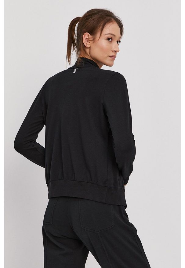 Deha - Bluza. Okazja: na co dzień. Kolor: czarny. Materiał: bawełna, dzianina. Wzór: gładki. Styl: casual