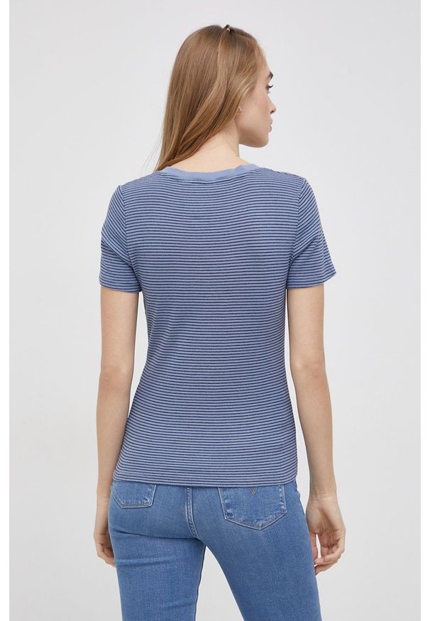Levi's® - Levi's T-shirt bawełniany. Okazja: na co dzień, na spotkanie biznesowe. Kolor: fioletowy. Materiał: bawełna. Styl: biznesowy, casual