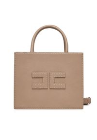 Elisabetta Franchi Torba q-roa-36116 Szary. Kolor: beżowy. Materiał: skórzane