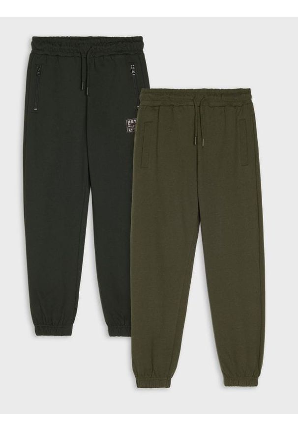 Sinsay - Spodnie dresowe 2 pack - niebieski. Kolor: niebieski. Materiał: dresówka