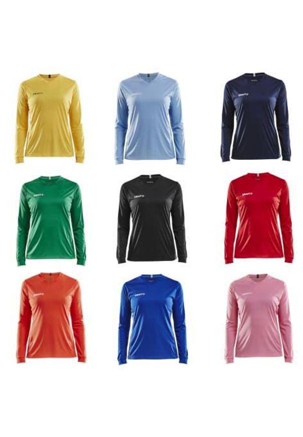 Koszulka treningowa damska Craft 19068851341. Kolor: niebieski. Materiał: poliester. Długość rękawa: długi rękaw. Długość: długie