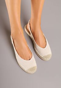 Born2be - Beżowe Sandały Espadryle z Plecionką z Odkrytą Piętą Nelazina. Okazja: na co dzień. Nosek buta: otwarty. Kolor: beżowy. Materiał: materiał. Sezon: lato. Styl: elegancki, casual #3