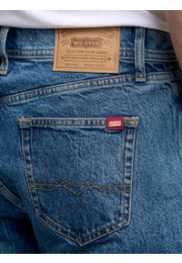 Big-Star - Spodnie jeans męskie z linii Authentic 400. Stan: podwyższony. Kolor: niebieski. Wzór: aplikacja, kratka. Sezon: lato. Styl: vintage, klasyczny #7