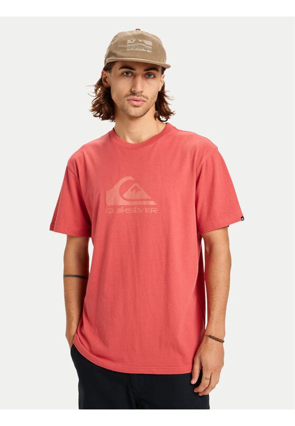 Quiksilver T-Shirt Ev Comp Logo EQYZT08182 Czerwony Regular Fit. Kolor: czerwony. Materiał: bawełna