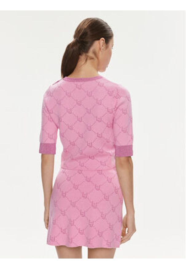Liu Jo Sweter MA4215 MA49I Różowy Slim Fit. Kolor: różowy. Materiał: wiskoza