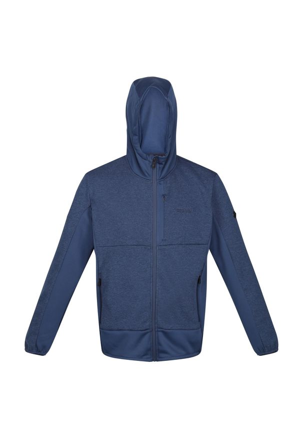Softshell turystyczny męski Regatta Bresdon z kapturem. Typ kołnierza: kaptur. Kolor: niebieski. Materiał: softshell. Sport: turystyka piesza