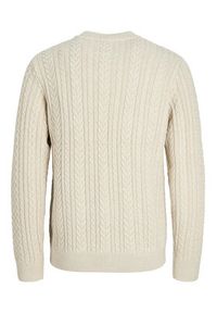 Jack & Jones - Jack&Jones Sweter Blusean 12283486 Beżowy Regular Fit. Kolor: beżowy. Materiał: syntetyk, bawełna