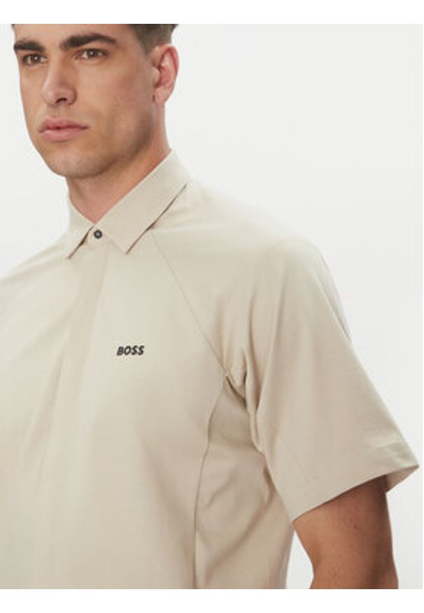 BOSS Koszula Excurse 50540196 Beżowy Regular Fit. Kolor: beżowy. Materiał: bawełna