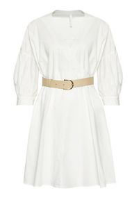Imperial Sukienka codzienna ABWSBBD Biały Regular Fit. Okazja: na co dzień. Kolor: biały. Materiał: bawełna. Typ sukienki: proste. Styl: casual #2