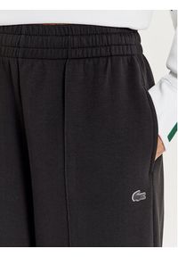 Lacoste Spodnie dresowe XF7374 Czarny Wide Leg. Kolor: czarny. Materiał: bawełna