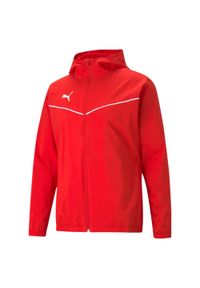 Puma teamRISE All Weather kurtka. Kolor: czerwony, wielokolorowy, biały. Materiał: poliester. Sport: bieganie #1