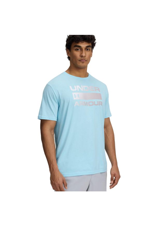 Koszulka męska Under Armour Team Issue Wordmarsk SS. Kolor: niebieski. Sport: fitness