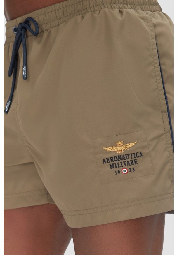 Aeronautica Militare - AERONAUTICA MILITARE Zielone szorty kąpielowe, Rozmiar 50. Kolor: zielony. Materiał: materiał