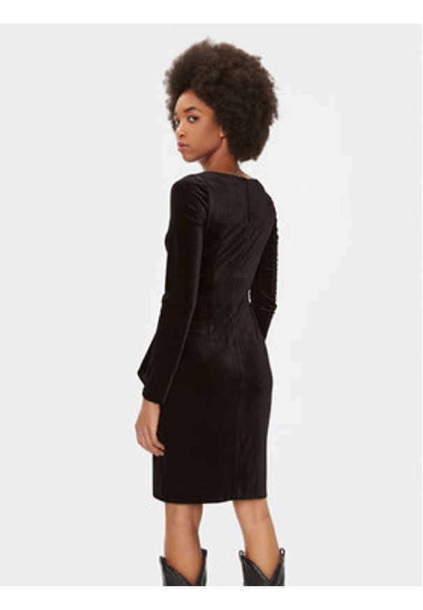 DKNY Sukienka codzienna DD3HF242 Czarny Regular Fit. Okazja: na co dzień. Kolor: czarny. Materiał: syntetyk. Typ sukienki: proste. Styl: casual
