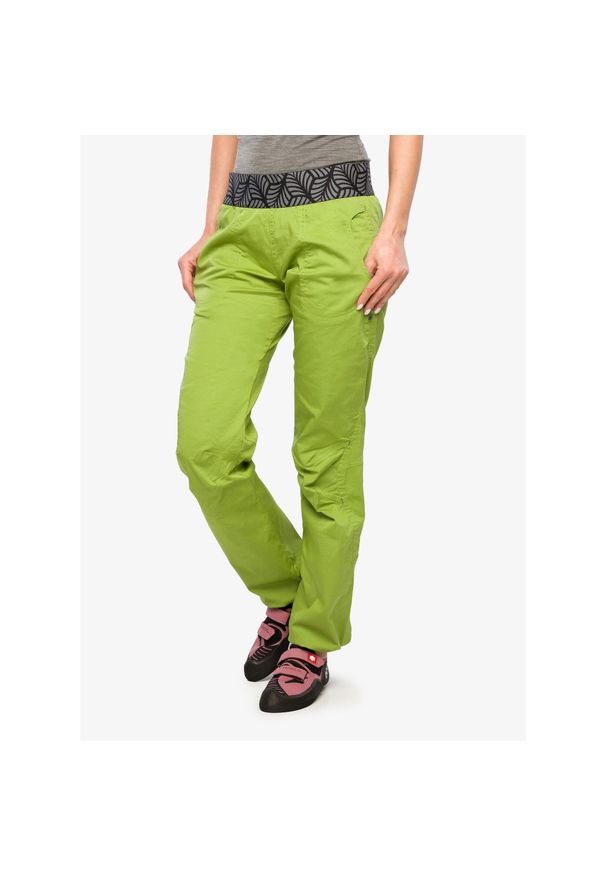 OCUN - Spodnie wspinaczkowe damskie Ocun Pantera Organic Pants. Kolor: zielony. Wzór: motyw zwierzęcy