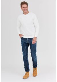 La Martina - LA MARTINA Biała bluza męska z tłoczonym logo, Rozmiar XL. Kolor: biały. Długość rękawa: długi rękaw