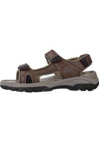 skechers - Sandały Skechers Model Tresmen - Hirano Kolor Brązowy. Kolor: brązowy. Materiał: syntetyk, tkanina, skóra. Sezon: lato