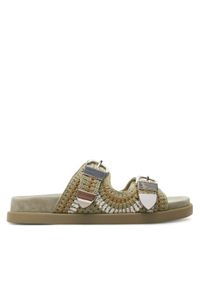 Aldo Klapki Bohodream 13967605 Zielony. Kolor: zielony. Materiał: materiał