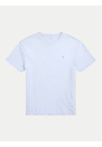 Polo Ralph Lauren T-Shirt 710671438418 Błękitny Slim Fit. Typ kołnierza: polo. Kolor: niebieski. Materiał: bawełna