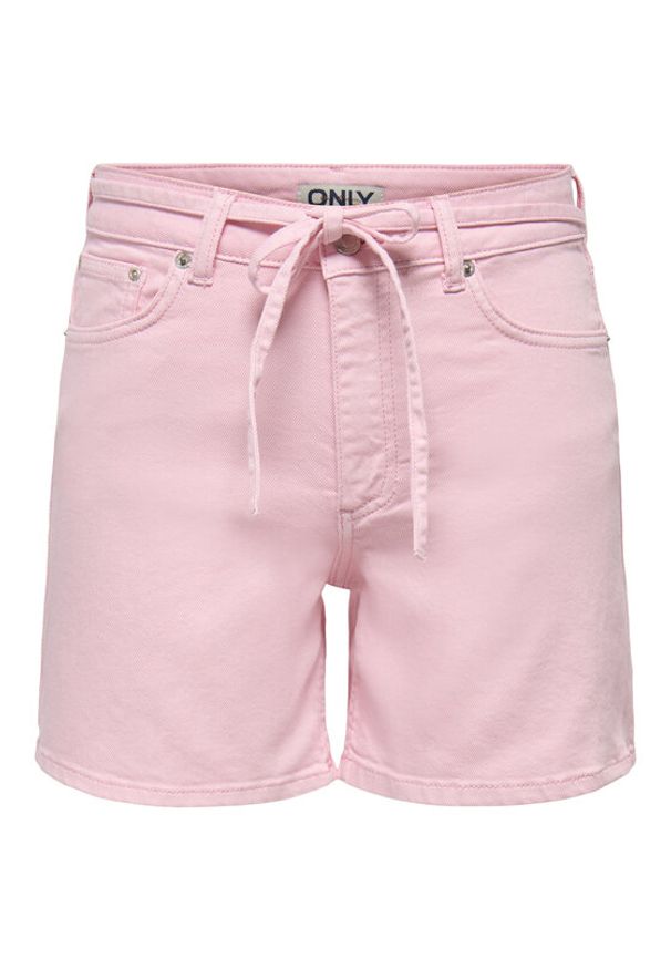only - ONLY Szorty jeansowe Gianna 15370663 Różowy Regular Fit. Kolor: różowy. Materiał: bawełna