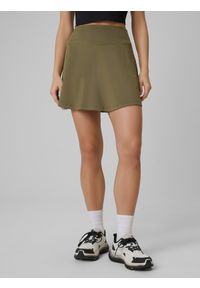 4f - 4F Spódnica treningowa szybkoschnąca damska - oliwkowa S. Stan: podwyższony. Kolor: oliwkowy, brązowy, wielokolorowy. Długość: krótkie #2