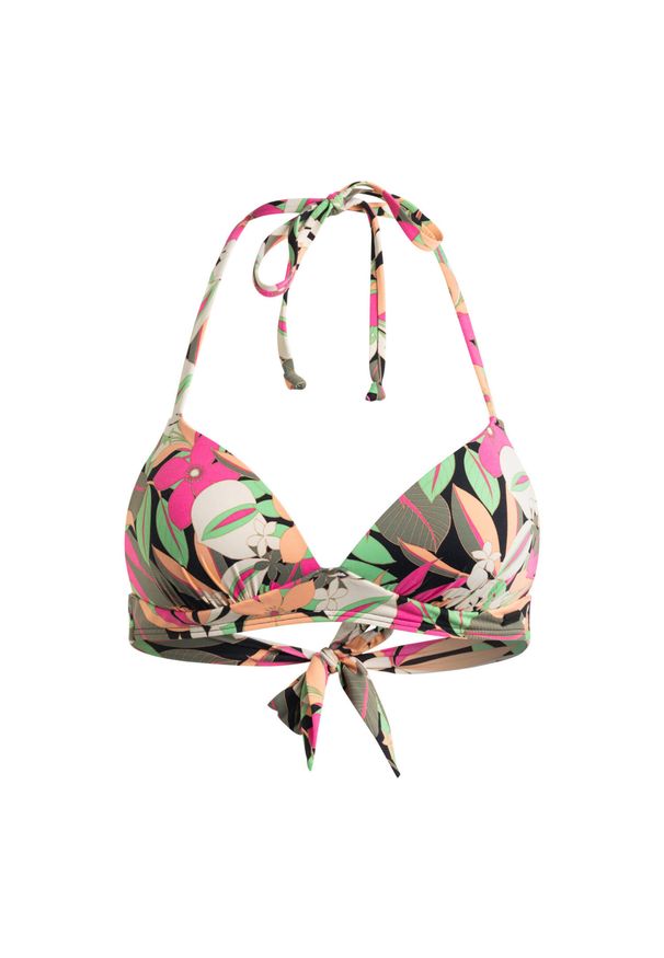 Roxy - Stanik bikini na szyję dla Kobiety PRINTED BEACH CLASSICS Czarny. Kolor: czarny. Materiał: nylon, elastan, materiał