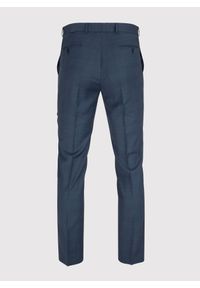 Pako Lorente - PAKO LORENTE – Granatowe spodnie garniturowe w kratę. Kolor: niebieski. Materiał: wełna #5