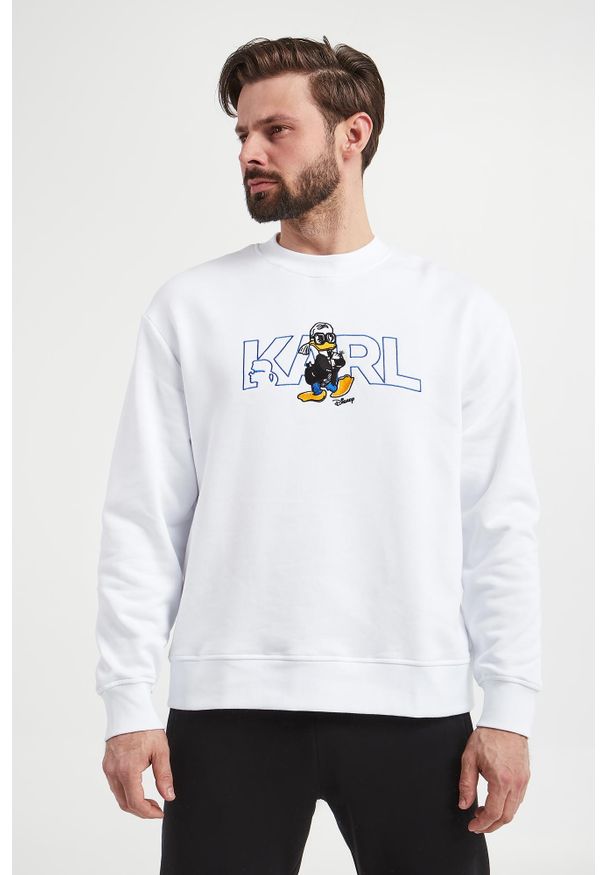 Karl Lagerfeld - Bluza męska crewneck KARL LAGERFELD. Materiał: materiał, bawełna. Wzór: motyw z bajki, haft