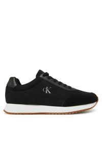 Calvin Klein Jeans Sneakersy Retro Runner Low Laceup Canvas YW0YW01888 Czarny. Kolor: czarny. Materiał: materiał