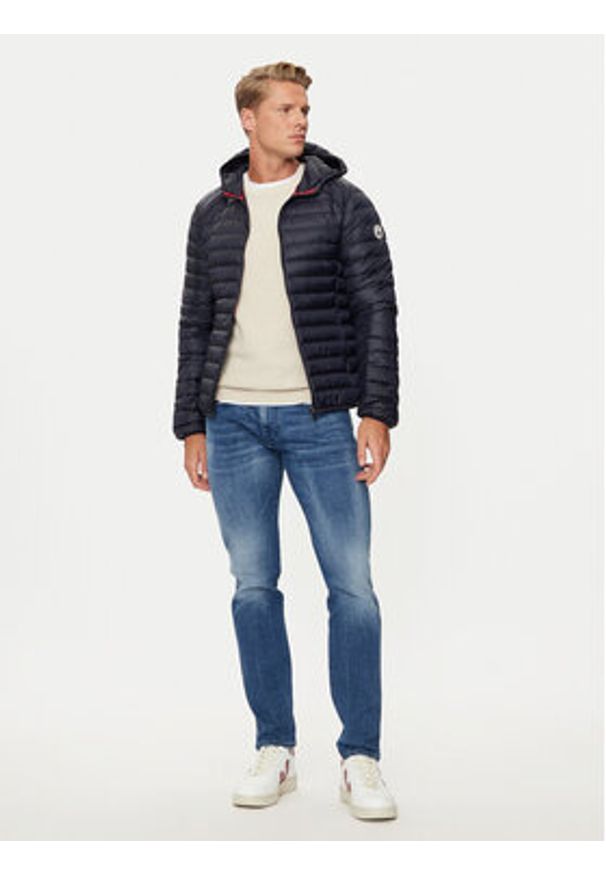 Jott Kurtka puchowa Nico P000MDOW01 Granatowy Slim Fit. Kolor: niebieski. Materiał: syntetyk