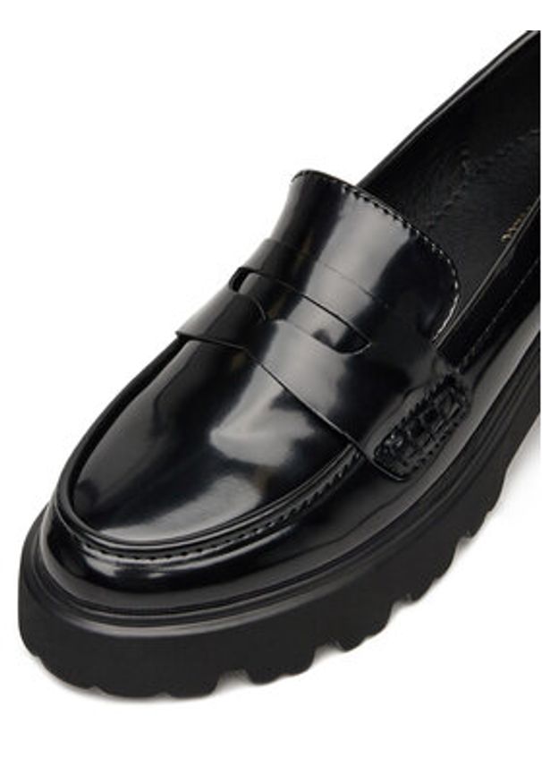 DeeZee Loafersy LE601-2 Czarny. Kolor: czarny. Materiał: skóra