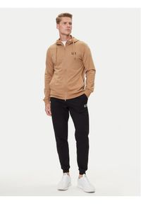 EA7 Emporio Armani Dres 8NPV63 PJVRZ M1013 Beżowy Regular Fit. Kolor: beżowy. Materiał: bawełna