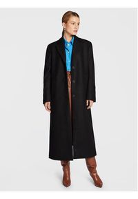 Remain Płaszcz wełniany Boyle Coat RM1487 Czarny Boxy Fit. Kolor: czarny. Materiał: wełna #2