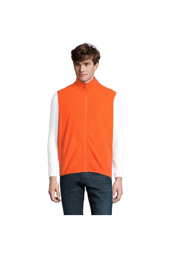 SOL'S - Ocieplacz Na Ciało Dla Dorosłych Unisex Factor Fleece Zapinany Na Zamek. Kolor: wielokolorowy, żółty, pomarańczowy