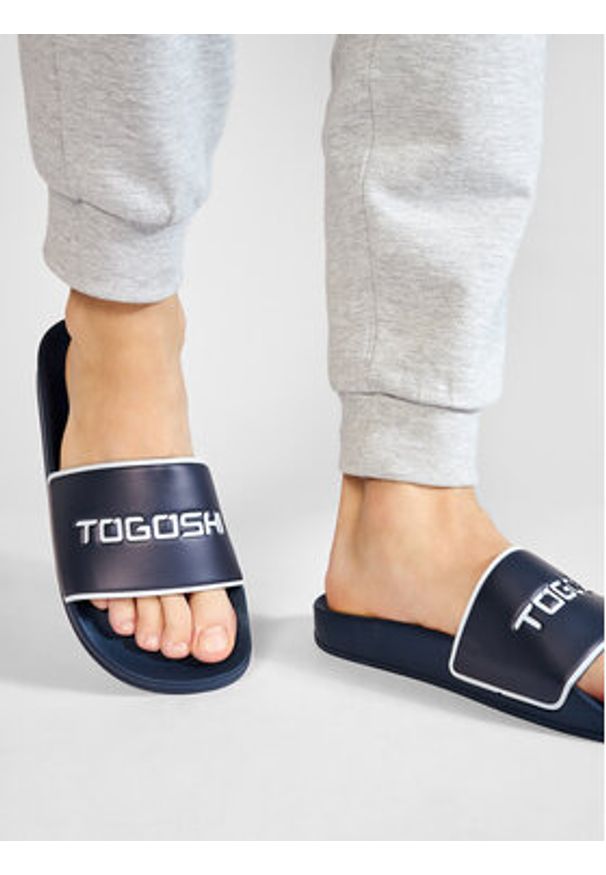 Togoshi Klapki TG-33-06-000348 Granatowy. Kolor: niebieski. Materiał: skóra