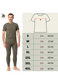 TAGART - T-shirt myśliwski termoaktywny męski Tagart California Olive ochrona UV. Kolor: zielony