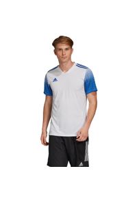 Adidas - Koszulka piłkarska męska adidas Regista 20 Jersey. Kolor: biały, niebieski, wielokolorowy. Materiał: jersey. Sport: fitness, piłka nożna